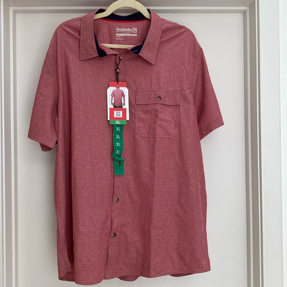 Avalanche Outdoor Supply Company Button down Red breathable shirt size XL